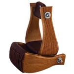HILASON 4 inch OAK WOOD HORSE SADDLE BELL STIRRUPS