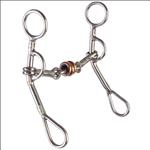 HILASON STAINLESS STEEL HORSE TACK CURB BIT 5  3-PC MOUTH COPPER RINGS