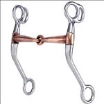 HILASON STAINLESS STEEL TRAINING HORSE BIT COPPER SNAFFLE MOUTH