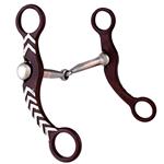 HILASON BROWN STEEL HORSE GAG BIT 6 TRIM CHEEKS 5-1/8  MOUTH