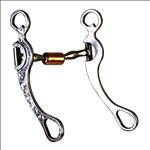 HILASON DIECAST ALUMINUM HORSE CURB BIT 5  MOUTH ENGRAVED CHEEK