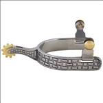 HILASON STAINLESS STEEL ROPE DESIGN MAN SPUR ENGRAVED BAND