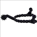 HILASON BLACK STEEL TWISTED WIRE MENS SPUR