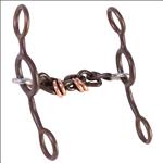 HILASON BROWN STEEL CHAIN HORSE TACK GAG BIT 6  CHEEKS