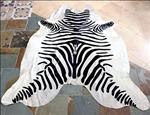 S1056 HILASON HAIR ON LEATHER PURE BRAZILIAN COWHIDE SKIN RUG CARPET ZEBRRA