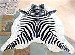 S1057 HILASON HAIR ON LEATHER PURE BRAZILIAN COWHIDE SKIN RUG CARPET ZEBRA