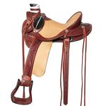 WD086M1 HILASON BIG KING WESTERN WADE RANCH ROPING COWBOY TRAIL SADDLE 15  16 