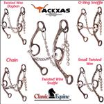 CLASSIC EQUINE BARREL HORSE GAG BIT DIAMOND LONG SHANK