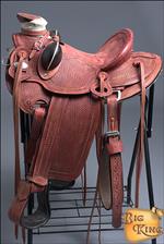 HILASON BIG KING SERIES WESTERN WADE RANCH ROPING COWBOY TRAIL SADDLE 15 16 17