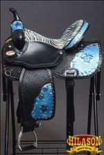 HILASON WESTERN BARREL RACING TRAIL PLEASURE RIDDING HORSE LEATHER SADDLE