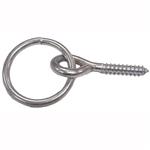 3  X 7MM RING 7MM HILASON ZINC PLATED SCREW EYE HORSE WESTERN TACK WITH RING