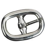 5/8  HILASON NICKEL PLATED DIE CAST CENTER BAR BUCKLE HORSE WESTERN TACK SADDLE