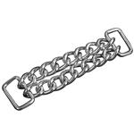 3 MM X 4  HILASON NICKEL PLATED DOUBLE CURB CHAIN HORSE WESTERN TACK SADDLE