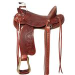 WD076M HILASON WESTERN BIG KING WADE RANCH ROPING HIGH BACK SADDLE