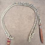 CA91 HILASON WESTERN RAWHIDE BRAIDED LEATHER SHOW ROMMEL ROMEL ROMAL REINS HORSE
