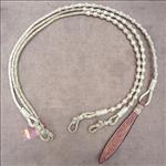 A92 HILASON WESTERN RAWHIDE BRAIDED LEATHER SHOW ROMMEL ROMEL ROMAL REINS HORSE