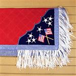 U-HILASON HANDPAINT SHOW BARREL RACING SADDLE BLANKET PAD PATRIOTIC US FLAG